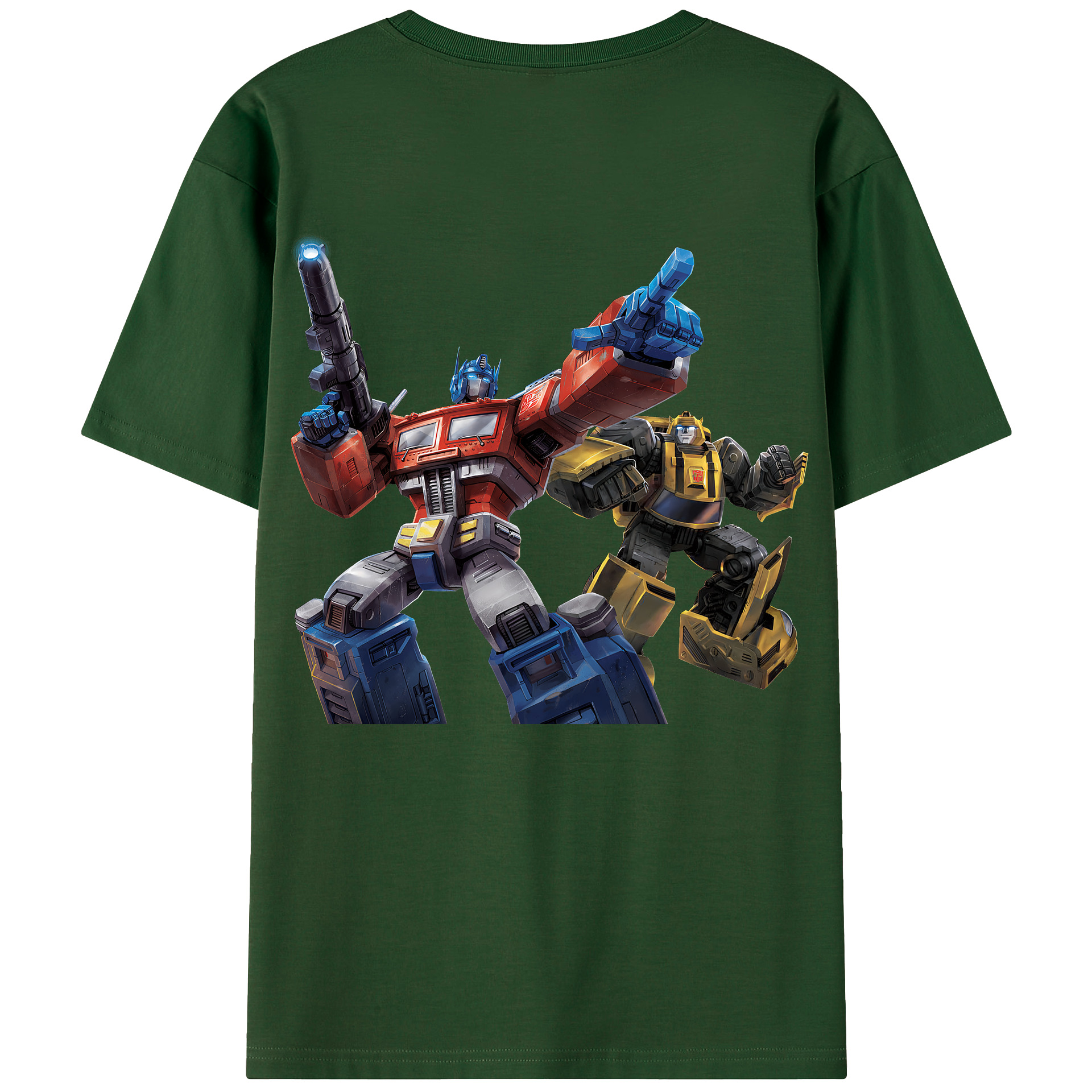 （画像用） Transformers トランスフォーマー 綿100％半袖Tシャツ（背面プリント）